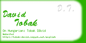 david tobak business card