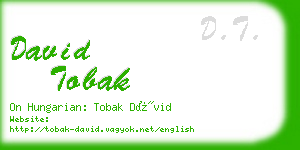 david tobak business card